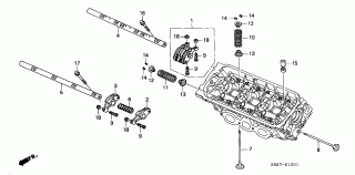 E-12-1 - VALVE/ROCKER ARM (V6) (FRONT)
