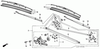 B-14-1 - FRONT WINDSHIELD WIPER (LH)