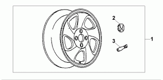 08W-15-02 - ALLOY WHEEL 15X6JJ