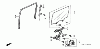 B-54 - REAR DOOR WINDOWS (5 DOOR)