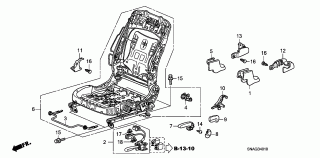 B-40-10 - FRONT SEAT COMPONENTS(LH) (DRIVER SIDE)