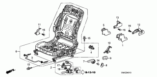 B-40-10 - FRONT SEAT COMPONENTS (LH) (DRIVER SIDE)