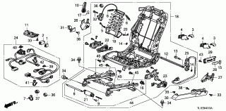 B-40-13 - FRONT SEAT COMPONENTS(L.) (FULL POWER SEAT)(2)