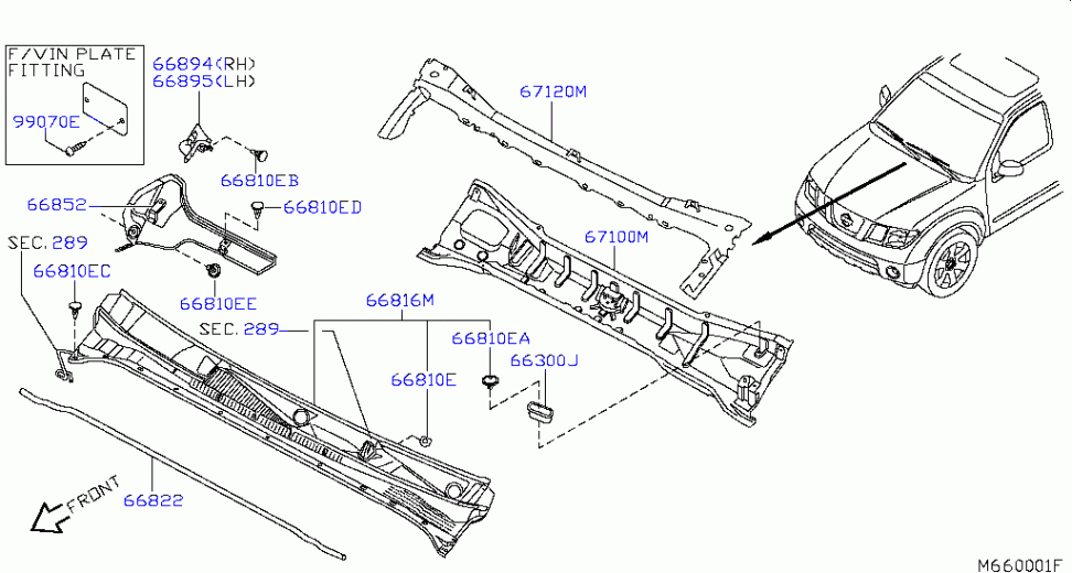 Nissan 66820 61u10