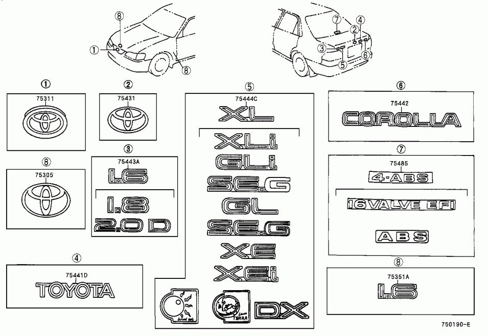 Каталог toyota правый руль