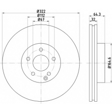 8DD 355 114-241 HELLA Тормозной диск