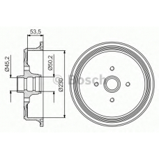 0 986 477 160 BOSCH Тормозной барабан