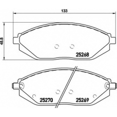 P 10 054 BREMBO Комплект тормозных колодок, дисковый тормоз