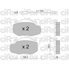 822-037-0 CIFAM Комплект тормозных колодок, дисковый тормоз