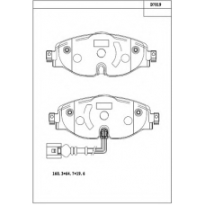 KD7019 ASIMCO Комплект тормозных колодок, дисковый тормоз