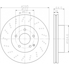 8DD 355 114-392 HELLA PAGID Тормозной диск