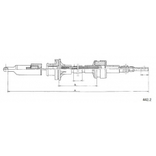 442.2 CABOR Трос, управление сцеплением