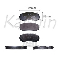 FK6115 KAISHIN Комплект тормозных колодок, дисковый тормоз