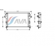 RT2291 AVA Радиатор, охлаждение двигателя