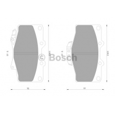 0 986 AB2 252 BOSCH Комплект тормозных колодок, дисковый тормоз