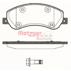 1170774 METZGER Комплект тормозных колодок, дисковый тормоз