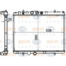 8MK 376 700-234 HELLA Радиатор, охлаждение двигателя