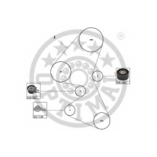 SK-1424AQ1 OPTIMAL Водяной насос + комплект зубчатого ремня