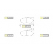 BD S245 STARLINE Комплект тормозных колодок, дисковый тормоз