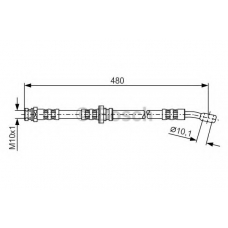 1 987 481 065 BOSCH Тормозной шланг