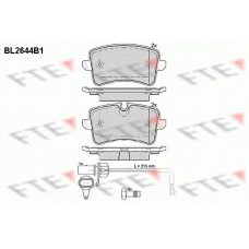 BL2644B1 FTE Комплект тормозных колодок, дисковый тормоз