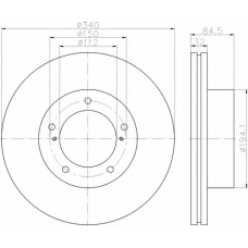 8DD 355 116-551 HELLA Тормозной диск