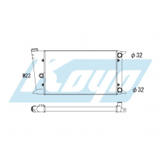 PA450042 KOYO P-tank corrugate-fin ass'y