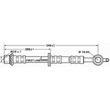 FBH7272 FIRST LINE Тормозной шланг