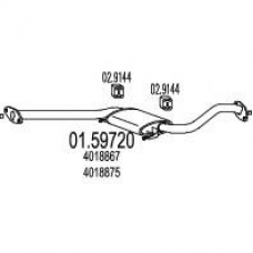 01.59720 MTS Средний глушитель выхлопных газов