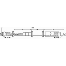 FBH6122 FIRST LINE Тормозной шланг