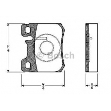 0 986 TB2 085 BOSCH Комплект тормозных колодок, дисковый тормоз