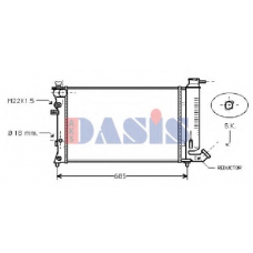 060018N AKS DASIS Радиатор, охлаждение двигателя