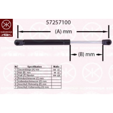 57257100 KLOKKERHOLM Газовая пружина, крышка багажник