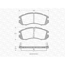 363702161008 MAGNETI MARELLI Комплект тормозных колодок, дисковый тормоз