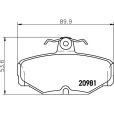 8DB 355 017-621 HELLA PAGID Комплект тормозных колодок, дисковый тормоз