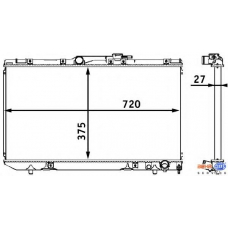 8MK 376 708-121 HELLA Радиатор, охлаждение двигателя