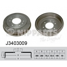 J3403009 NIPPARTS Тормозной барабан