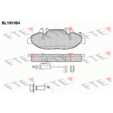 BL1951B4 FTE Комплект тормозных колодок, дисковый тормоз