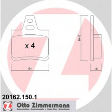 20162.150.1 ZIMMERMANN Комплект тормозных колодок, дисковый тормоз