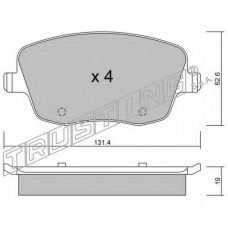 563.0 TRUSTING Комплект тормозных колодок, дисковый тормоз