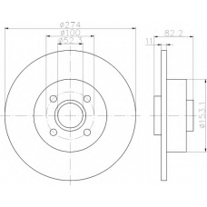 8DD 355 112-201 HELLA Тормозной диск