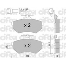 822-050-3 CIFAM Комплект тормозных колодок, дисковый тормоз