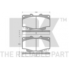224596 NK Комплект тормозных колодок, дисковый тормоз