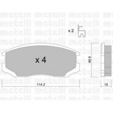 22-0382-0 METELLI Комплект тормозных колодок, дисковый тормоз