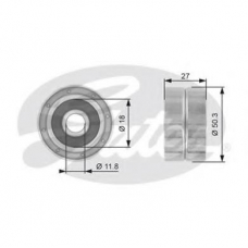 T42102 GATES Паразитный / ведущий ролик, зубчатый ремень