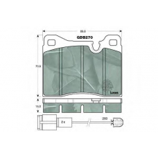 GDB270 TRW Комплект тормозных колодок, дисковый тормоз