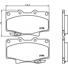 8DB 355 016-871 HELLA PAGID Комплект тормозных колодок, дисковый тормоз