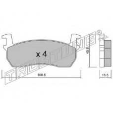 036.0 TRUSTING Комплект тормозных колодок, дисковый тормоз