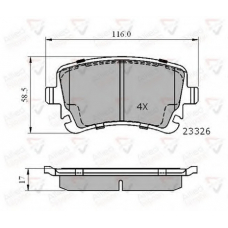 ADB01313 COMLINE Комплект тормозных колодок, дисковый тормоз