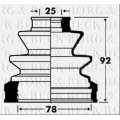 BCB2868 BORG & BECK Пыльник, приводной вал